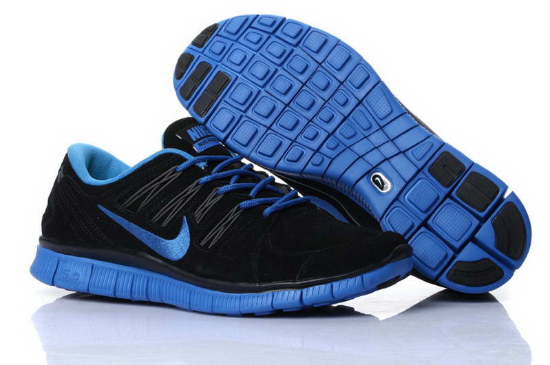 Nike Free 5.0 Fur Hommes Et Femmes De Chaussures Bleu Noir